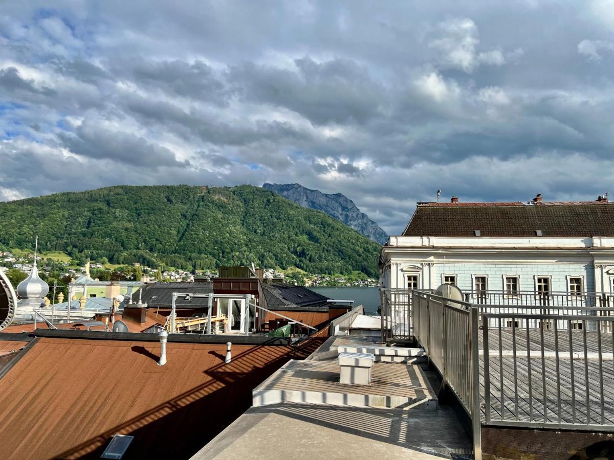 Ferienwohnung Gmunden Skyline Exterior foto
