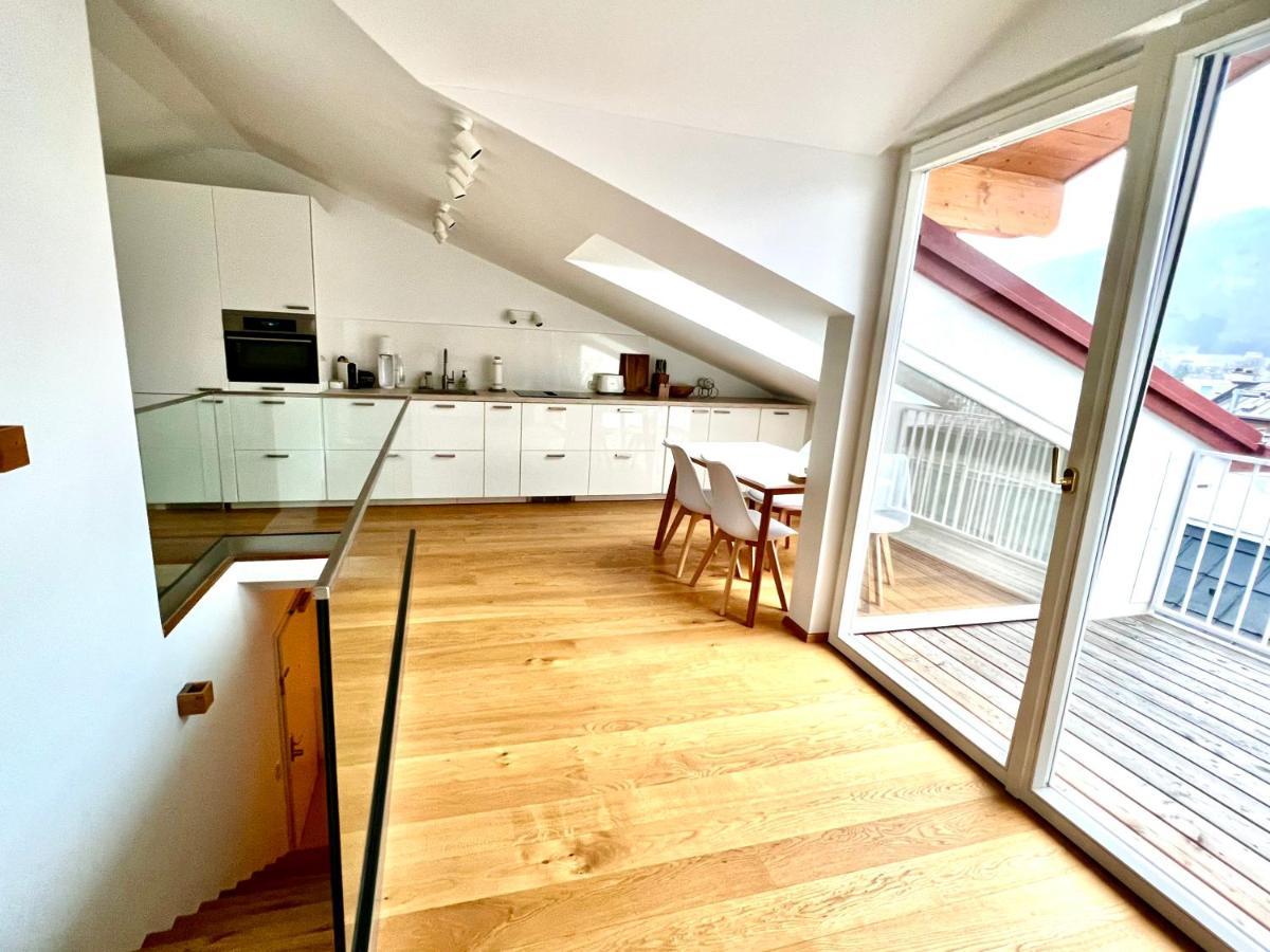 Ferienwohnung Gmunden Skyline Exterior foto