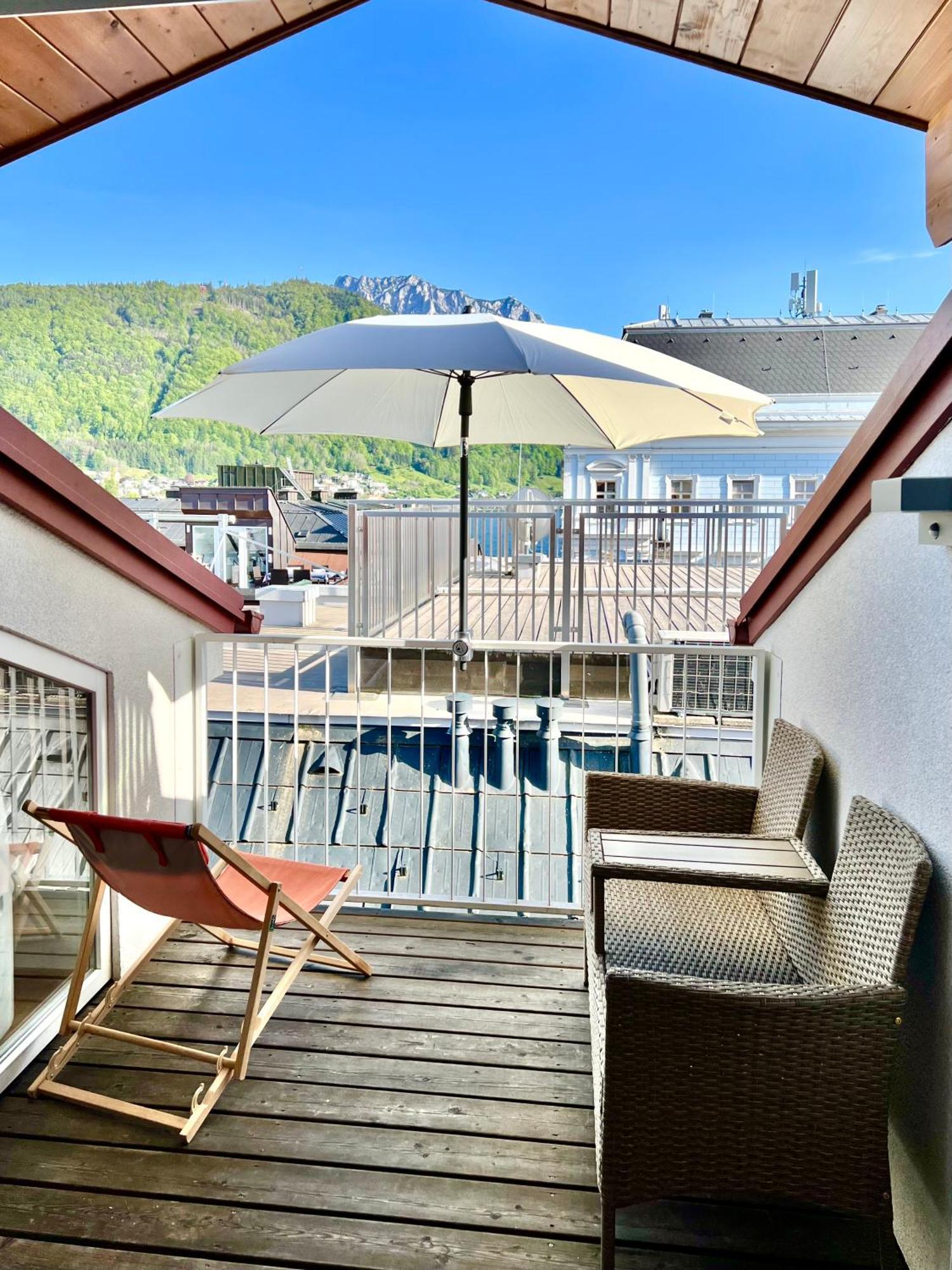 Ferienwohnung Gmunden Skyline Exterior foto